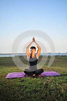 Man performing Yoga 1