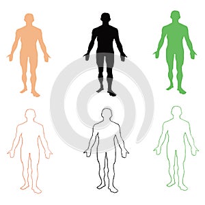 Man. Person's silhouette. Vector illustration