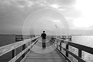 man on pier