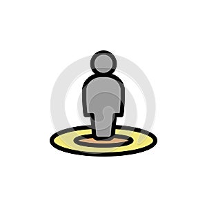 Man, placeholder icon. Simple color with outline vector elements of navigation icons for ui and ux, website or mobile application