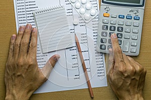 Man planning monthly budget