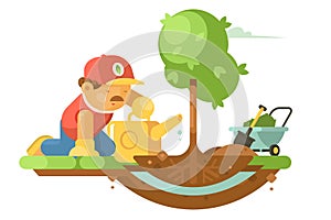 Man Planting Tree