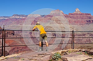 Man on Plateau Point Overlook