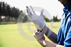 Man play outdoor golf sport activity