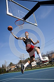 Man Playing Basketball