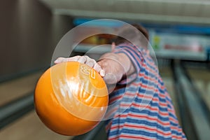 Man playing bowling