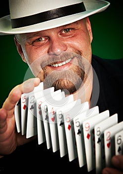 Man playing cards
