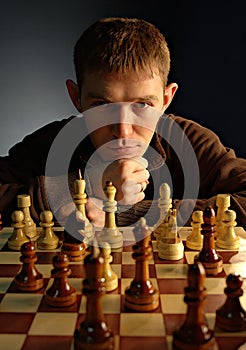 Man playing chess