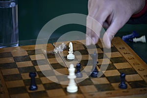 Man playing chess outdoor