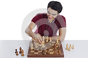Man playing chess
