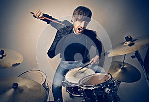 Man and drums