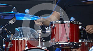 Man playing drums on stage