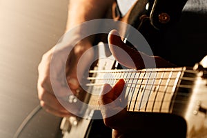 Man playing electric guitar