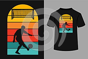 A Man Playing Football T-Shirt Design