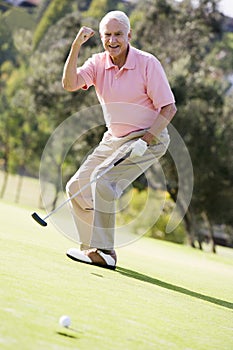 Man Playing A Game Of Golf