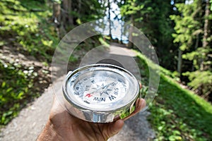 Man Playing Geocaching Game