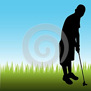 Man Playing Golf