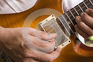 Man playing a guitar