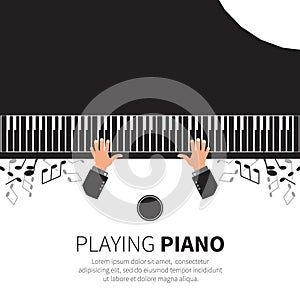 Man playing piano.