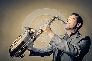 Man playing the sax