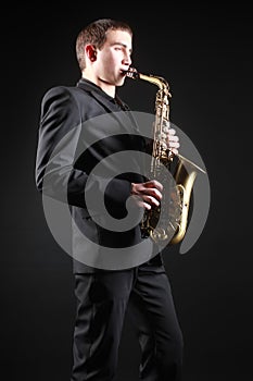 Man playing saxophone