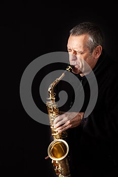 Man Playing Saxophone