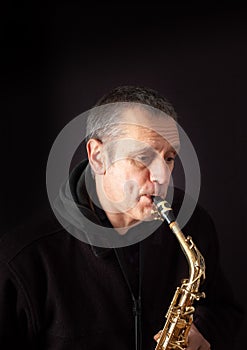 Man Playing Saxophone