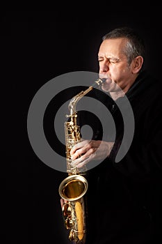 Man Playing Saxophone