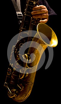 Man playing saxophone