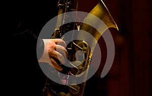 Man playing saxophone