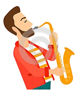 Man playing saxophone