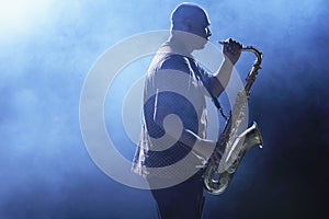 Man Playing Saxophone