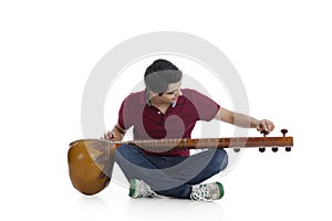 Man playing sitar
