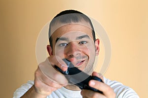 Man Playing Video Games