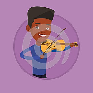 Man playing violin vector illustration.