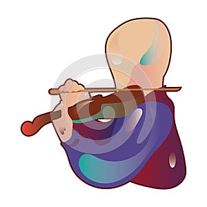 man playing violin. Vector illustration decorative design