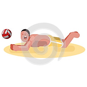 Man playing voleyball