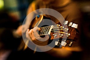 Man plays guitar playing guitar guitar and strings guitar chords