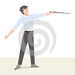 Man with pointer