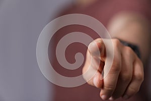 Man pointing to you with his finger