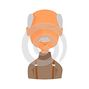 Man portrait face icon web avatar flat style vector.