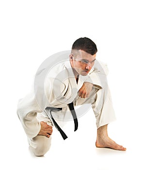 Man practicing Brazilian jiu-jitsu (BJJ)