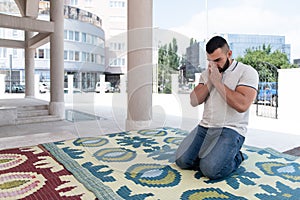 Man Prayer at Mosque