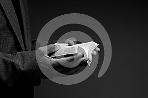 man praying to god with black grey background with people stock image stock photo