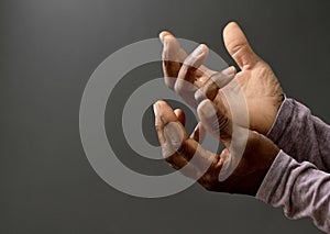 man praying to God worshipping with people stock image stock photo