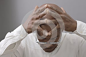 man praying to God worshipping with people stock image stock photo