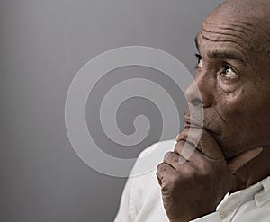 man praying to God worshipping with people stock image stock photo