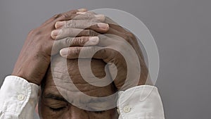 man praying to God worshipping with people stock image stock photo