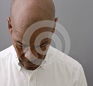 man praying to God worshipping with people stock image stock photo