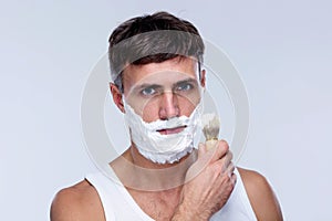 Man preparing to shave